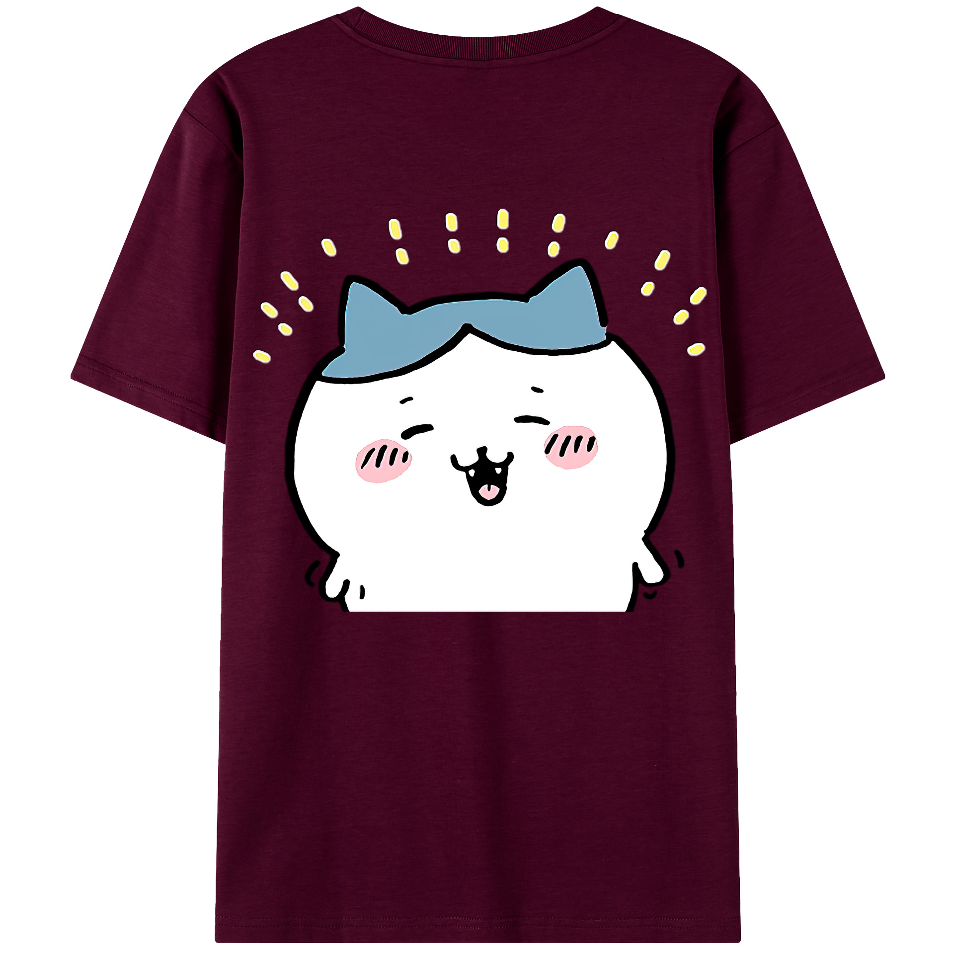 （画像用） ちいかわ ハチワレ Chii-kawa hachiware レディース半袖Tシャツ(バックプリント)